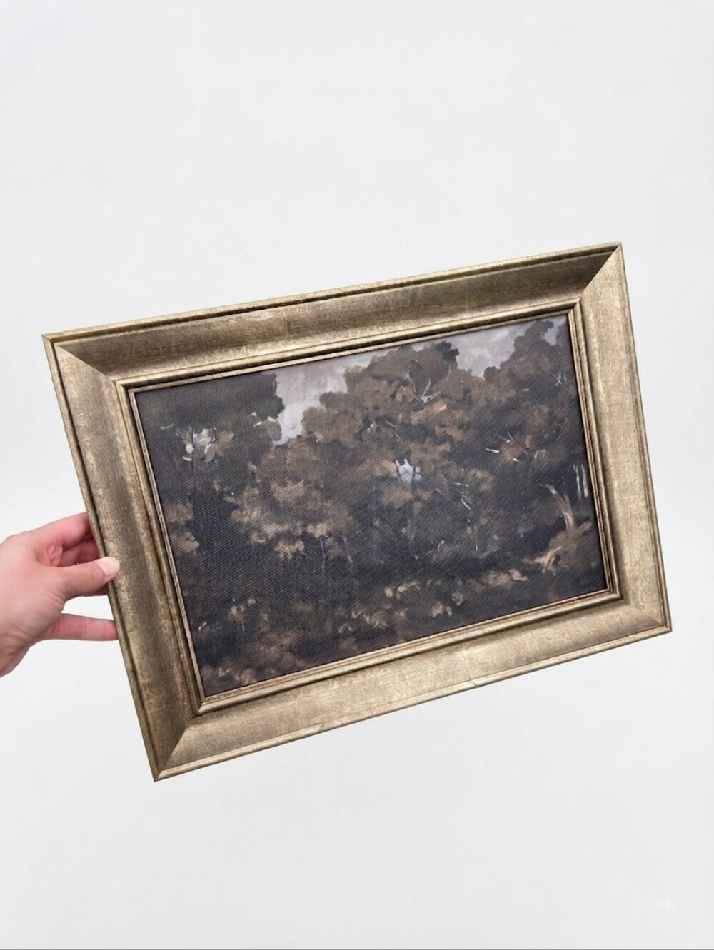 Studio McGee For Target Moody Tree Wall Art Framed 16x12 Gold Frame Landscape